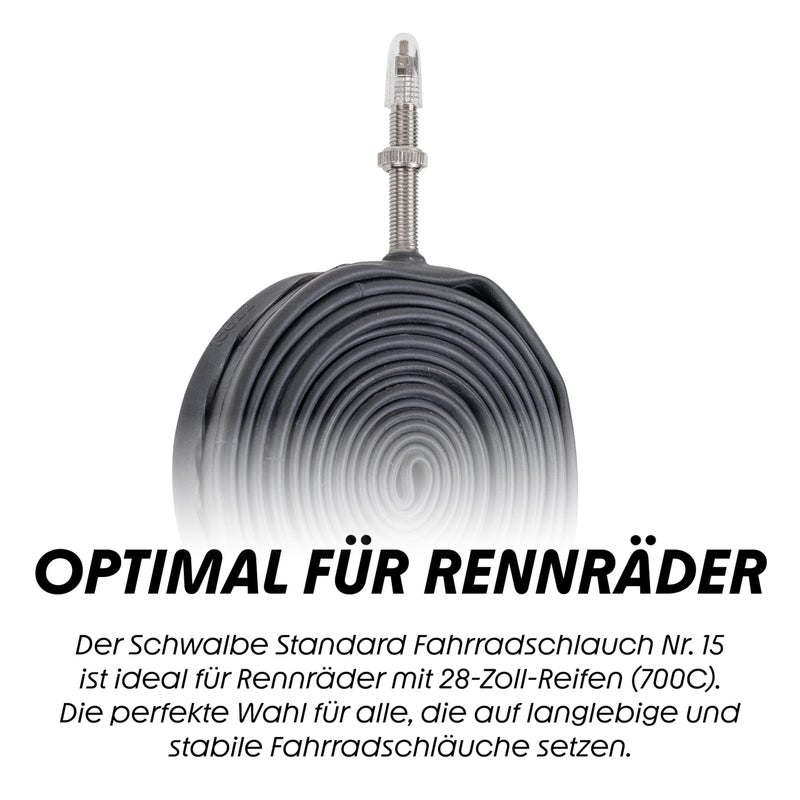 SCHWALBE أنبوب دراجة SCHWALBE مع صمام بريستا 60 مم، 28 × 0.75-1.0 بوصة - Image 5